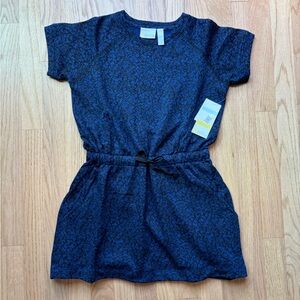 Zella Girl Blue/Black Short Sleeve Sweatshirt Dress (size M 8/10)